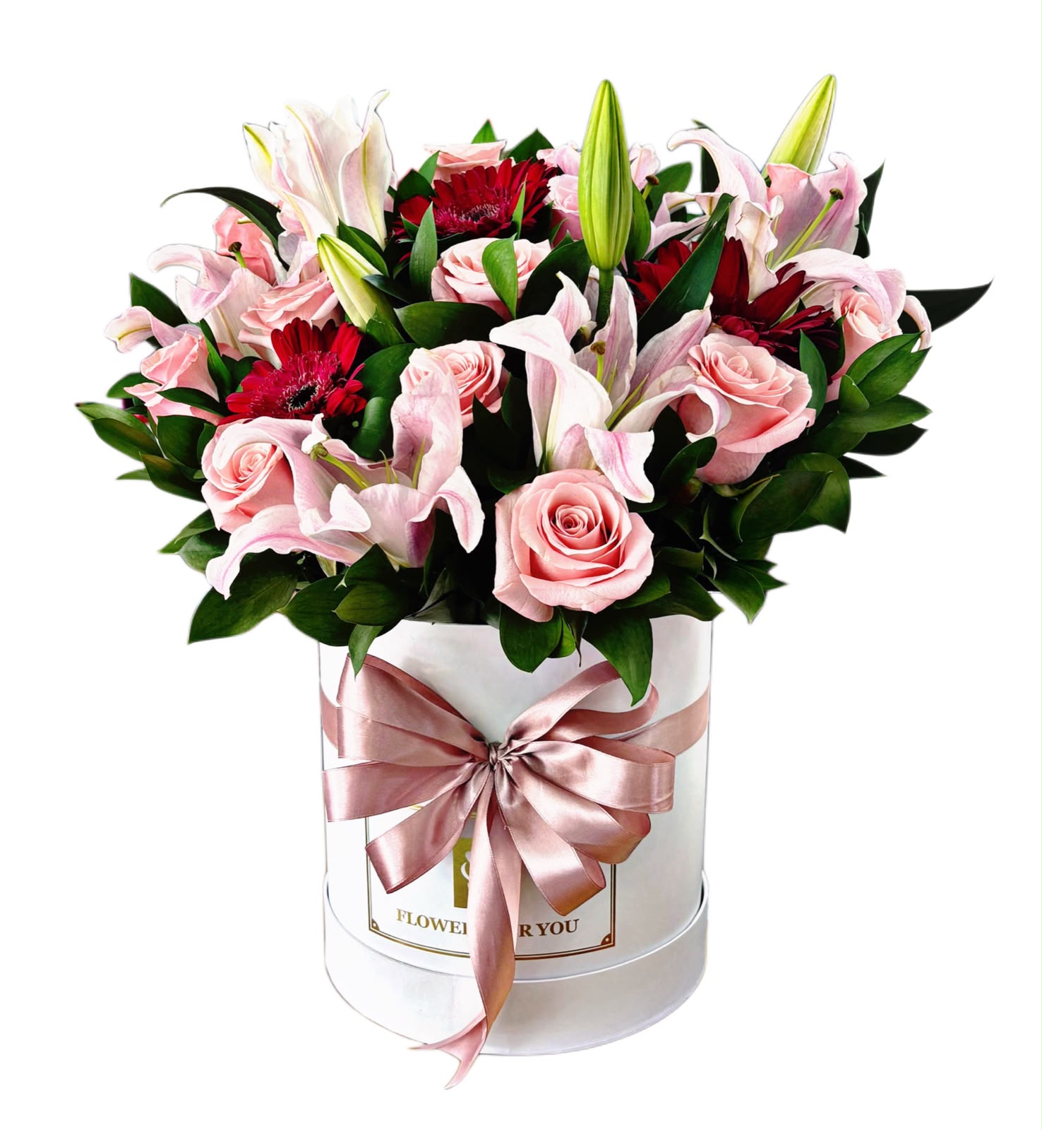Box de lirios y rosas #00